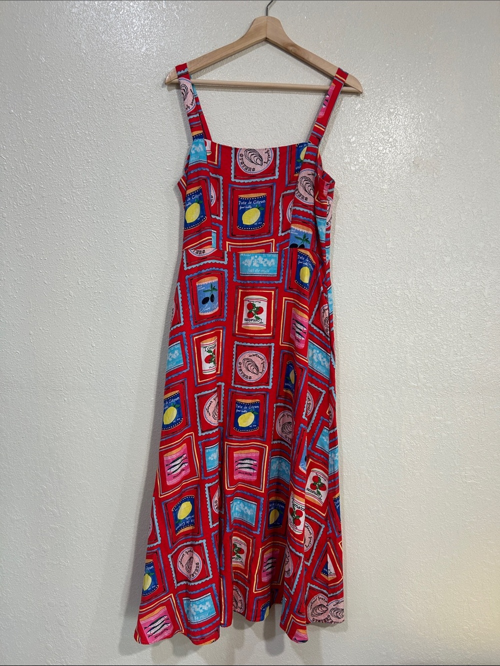 Loft Women’s linen-blend strappy Midi Dress Sz 8